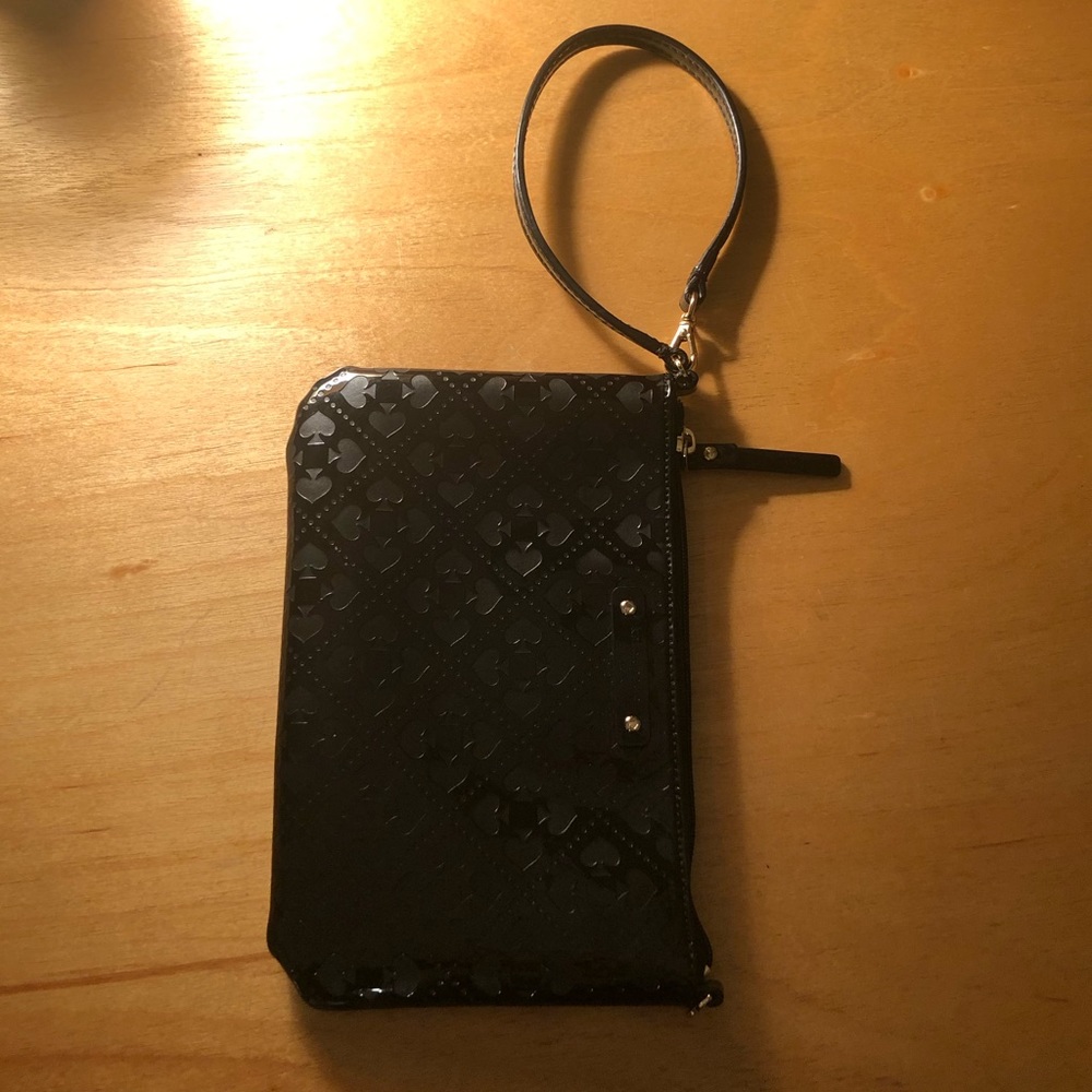 Kate Spade Black Leather Wristlet